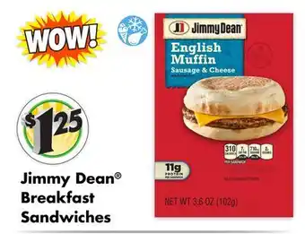 Dollar Tree Jimmy Dean Breakfast Sandwiches offer