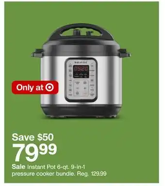 Target Instant Pot 6-qt. 9-in-1 pressure cooker bundle offer