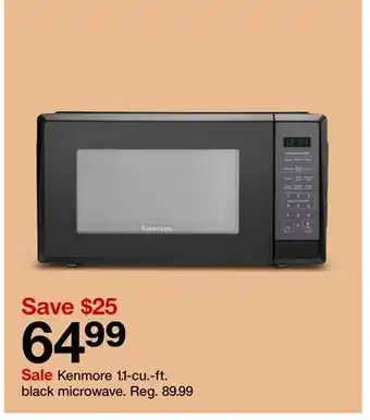 Target Kenmore 1.1-cu.-ft. Black Microwave offer