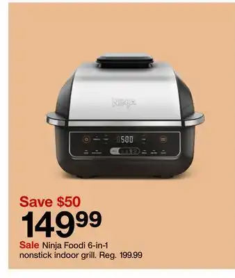 Target Ninja Foodi 6-In-1 Nonstick Indoor Grill offer