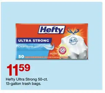 Target Hefty Ultra Strong 50-Ct. 13-Gallon Trash Bags offer