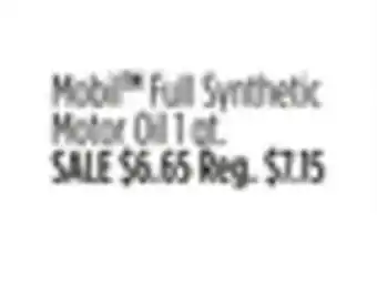 Dollar General Mobil TM Full Synthetic Motor Oil offer