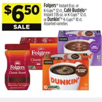 Dollar General Folgers or Dunkin offer
