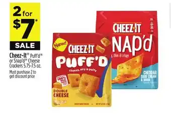 Dollar General Cheez-It Puff'd or Snap'd Cheese Crackers offer