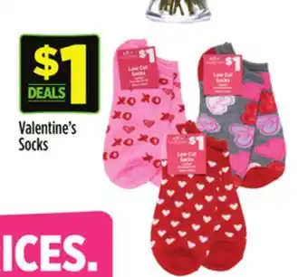 Dollar General Valentine's Socks offer