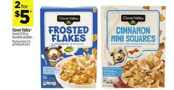 Dollar General Clover Valley Cereal offer