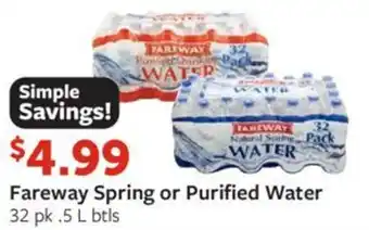 Fareway Fareway Spring or Purified Water offer