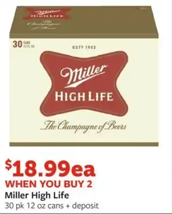 Fareway Miller High Life offer