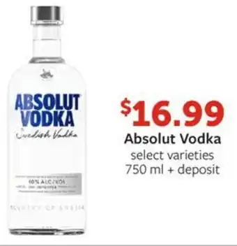 Fareway Absolut Vodka offer