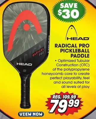 Big 5 HEAD Radical Pro Pickleball Paddle offer