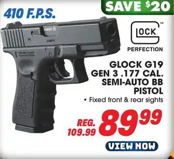 Big 5 Umarex Glock G19 Gen 3 .177 Caliber Semi-Auto BB Pistol offer