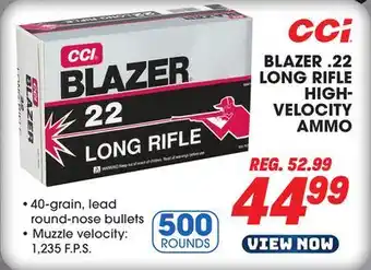 Big 5 CCI Blazer .22 Long Rifle High-Velocity Ammo offer