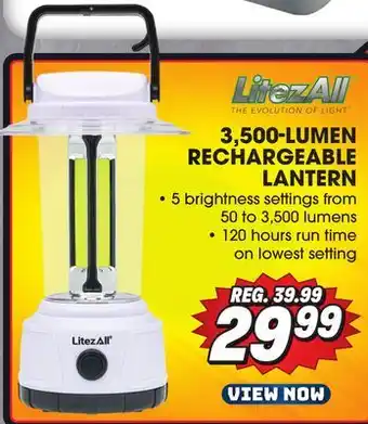 Big 5 LitezAll 3500-Lumen Rechargeable Lantern offer