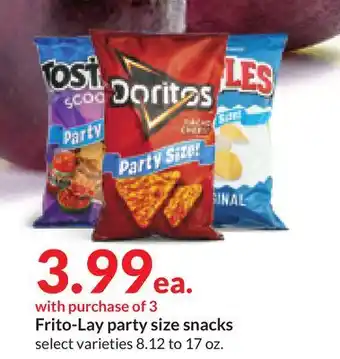 Hy-Vee Frito-Lay party size snacks offer