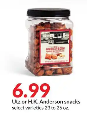 Hy-Vee Utz or H. K. Anderson snacks offer