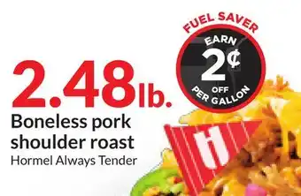Hy-Vee Boneless pork shoulder roast offer