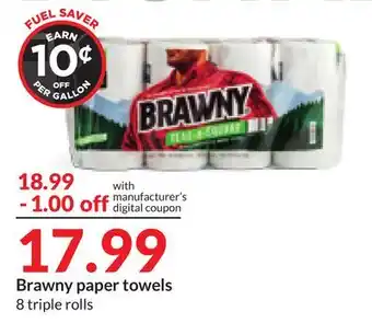 Hy-Vee Brawny paper towels offer