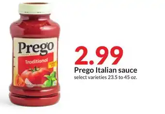 Hy-Vee Prego Italian sauce offer