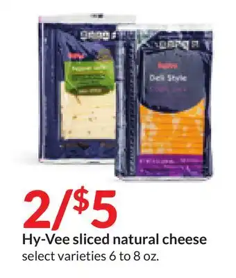 Hy-Vee Hy-Vee sliced natural cheese offer
