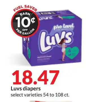 Hy-Vee Luvs diapers offer