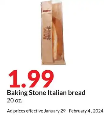 Hy-Vee Baking Stone Italian bread offer