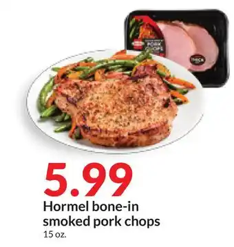 Hy-Vee Hormel bone-in smoked pork chops offer