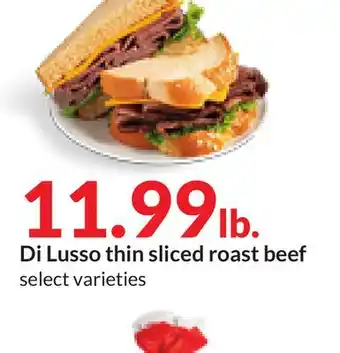 Hy-Vee Di Lusso thin sliced roast beef offer