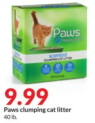 Hy-Vee Paws clumping cat litter offer