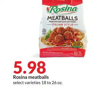 Hy-Vee Rosina meatballs offer