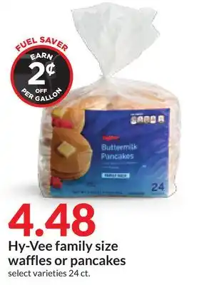 Hy-Vee Hy-Vee family size waffles or pancakes offer