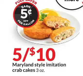 Hy-Vee Maryland style imitation crab cakes offer