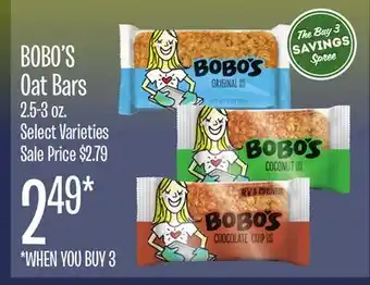 Jewel-Osco BOBO'S Oat Bars offer