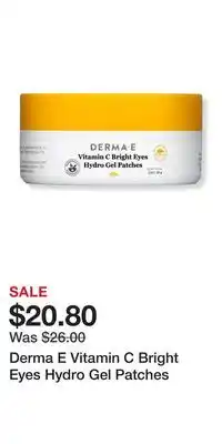 Ulta Beauty Derma E Vitamin C Bright Eyes Hydro Gel Patches offer