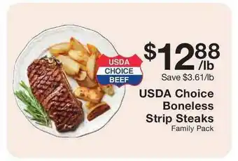 Fairway Store Market Usda Choice Boneless Strip Steaks offer