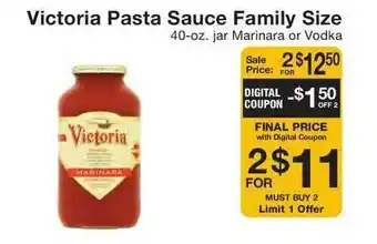 Fairway Store Market Victoria Pasta Sauce Family Size offer