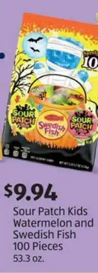 Aldi Sour Patch Kids Watermelon And Swedish Fish 100 Pieces offer