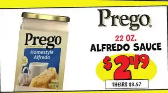 Ollie's Prego ALFREDO SAUCE offer