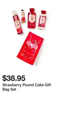 Bath & Body Works Strawberry Pound Cake Gift Bag Set offer