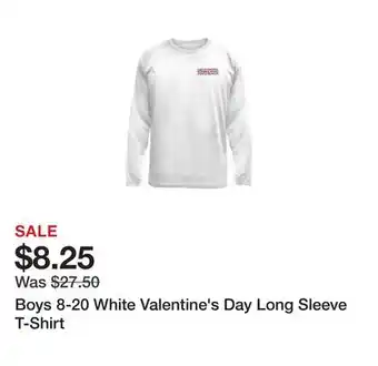 Belk Boys 8-20 White Valentine's Day Long Sleeve T-Shirt offer