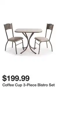 Big Lots Coffee Cup 3-Piece Bistro Set offer