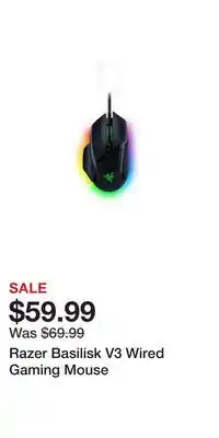 Game Stop Razer Basilisk V3 Wired Gaming Mouse offer