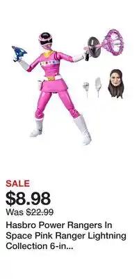 Game Stop Hasbro Power Rangers In Space Pink Ranger Lightning Collection 6-in Action Figure offer