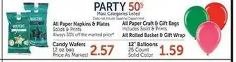 Hobby Lobby All Paper Napkins & Plates offer