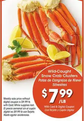 Ralphs Wild-Caught Snow Crab Clusters offer