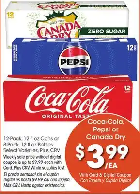 Ralphs Coca-Cola, Pepsi or Canada Dry offer