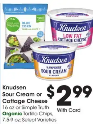 Ralphs Knudsen Sour Cream or Cottage Cheese offer