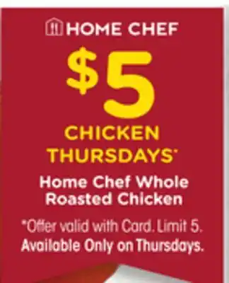 Ralphs Home Chef Whole Roasted Chicken offer