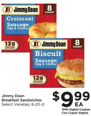 Food 4 Less Jimmy Dean Breakfast Sandwiches offer