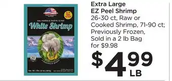Food 4 Less Extra Large EZ Peel Shrimp offer