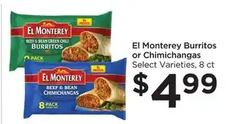 Food 4 Less El Monterey Burritos or Chimichangas offer